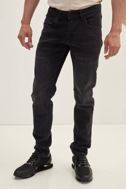 Men's Slim Fit Jean - Black | Ron Tomson