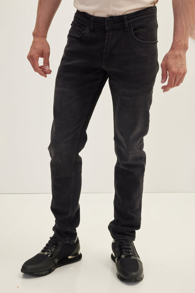 Men's Slim Fit Jean - Black | Ron Tomson
