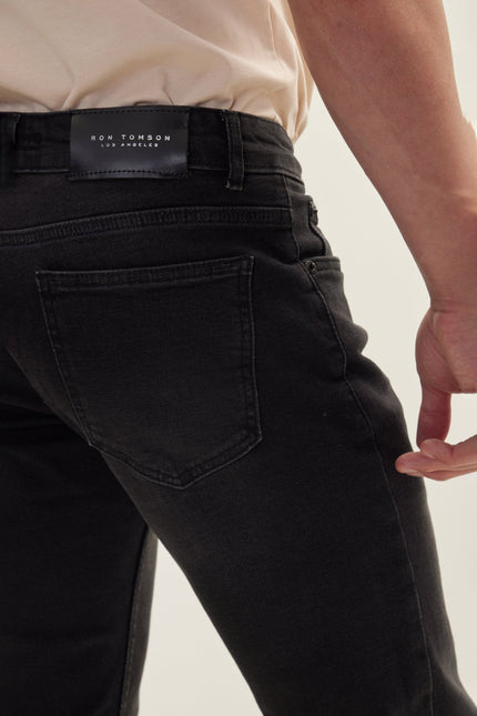 Men's Slim Fit Jean - Black | Ron Tomson