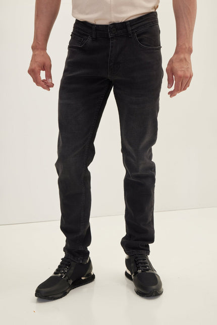 Men's Slim Fit Jean - Black | Ron Tomson