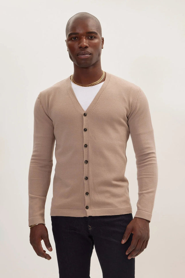 Men's V-Neck Cardigan - Vizon | Ron Tomson