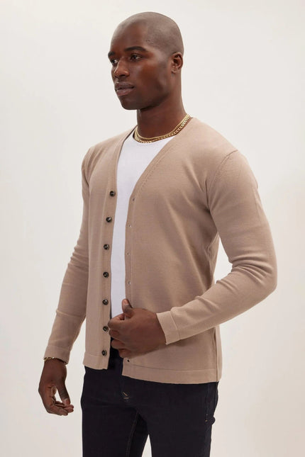 Men's V-Neck Cardigan - Vizon | Ron Tomson