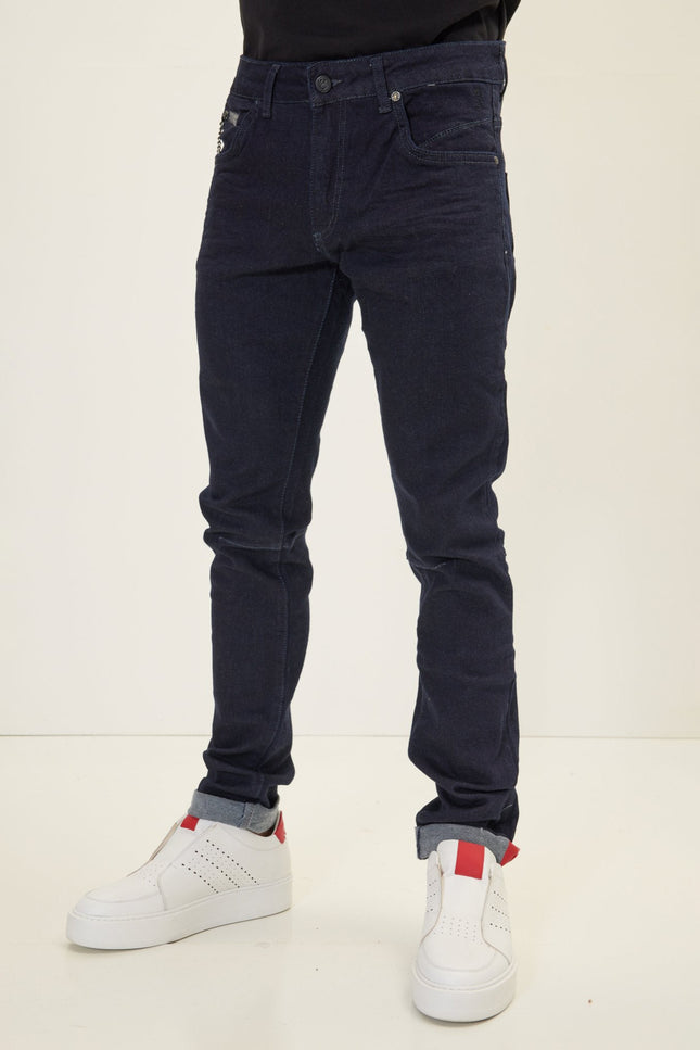 Inner Red Stripe Denim - Navy