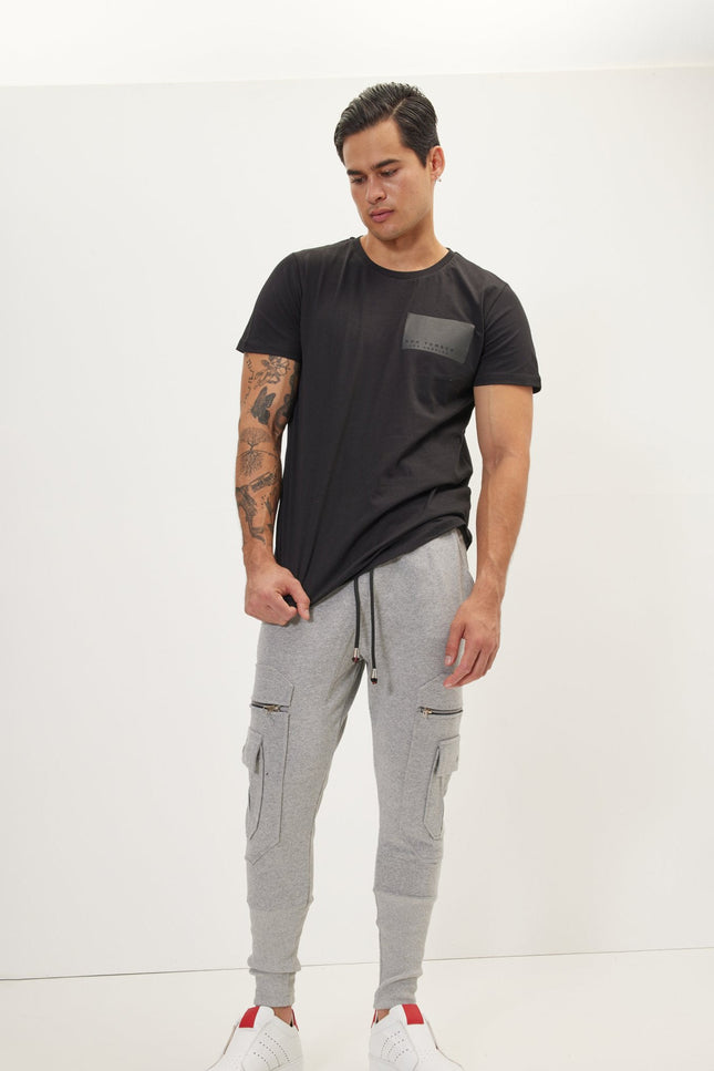 Cotton Slim Joggers - Grey