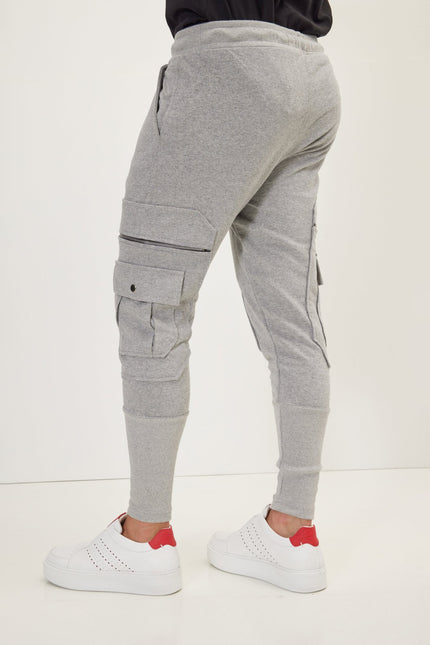 Men's Cotton Slim Joggers - Grey | Ron Tomson