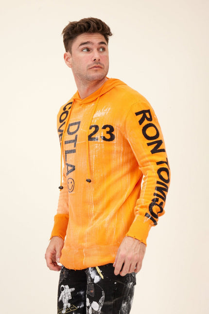 Men's Graphic Hoodie - Neon Orange | Ron Tomson