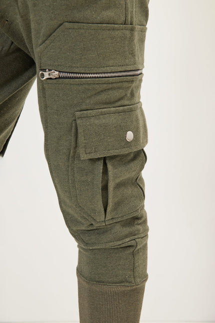 Men's Cotton Slim Joggers - Khaki | Ron Tomson