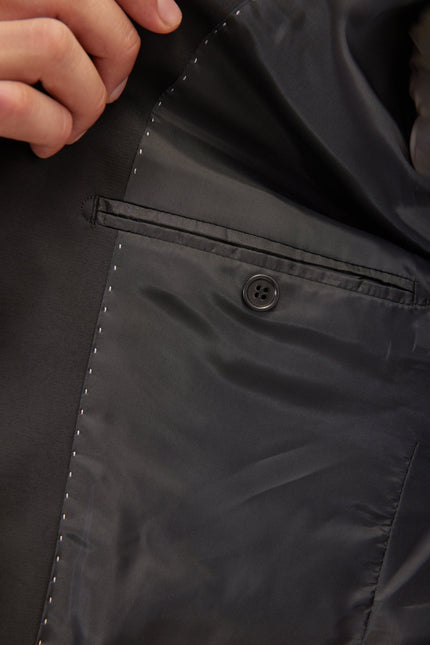 Men's Shawl Lapel Velvet Tuxedo Jacket - Black | Ron Tomson