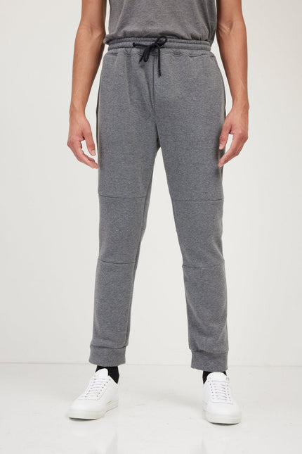 Men's Fitted Drawstring Jogger Pants - Anthracite | Ron Tomson