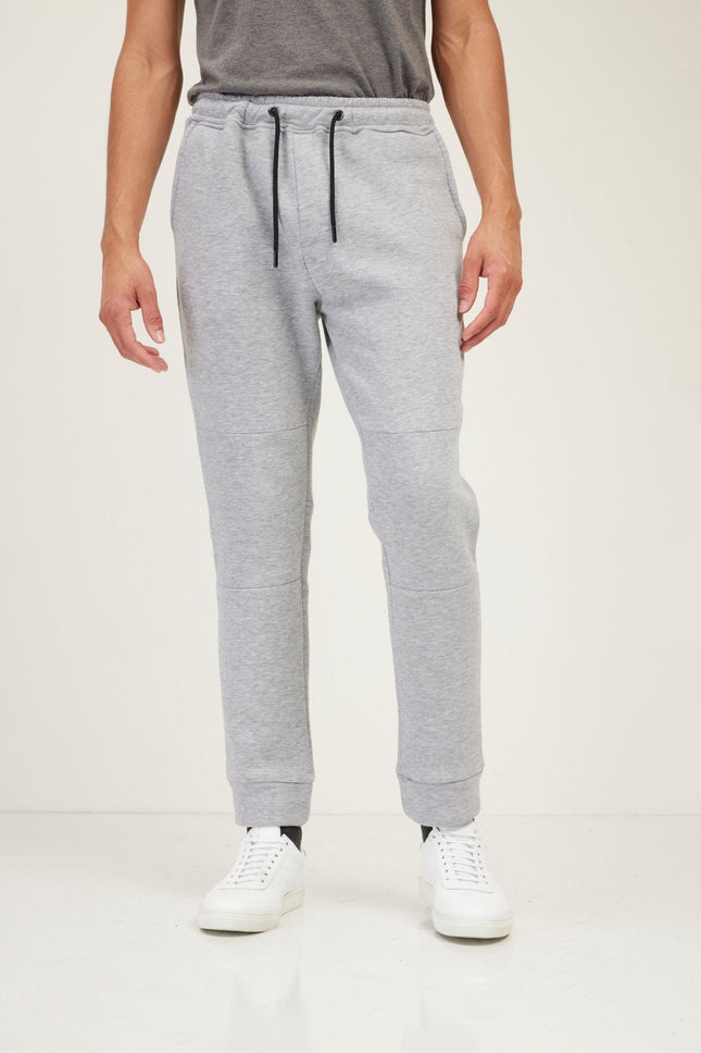 Men's Fitted Drawstring Jogger Pants - Grey | Ron Tomson