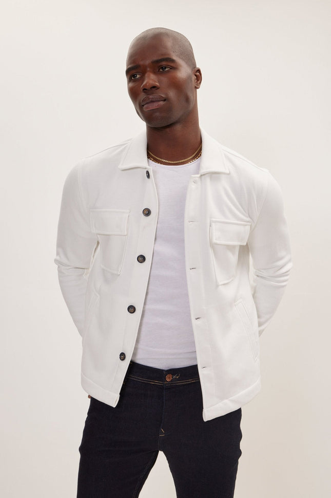 Men's Tailored Chore Coat - Cream | Ron Tomson