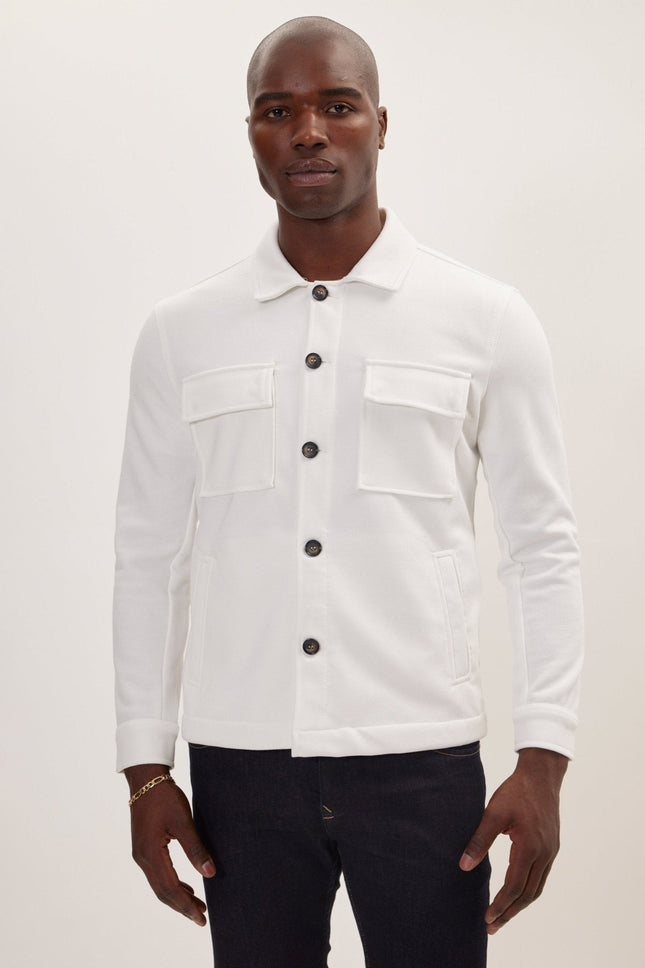 Men's Tailored Chore Coat - Cream | Ron Tomson