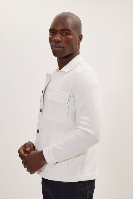 Men's Tailored Chore Coat - Cream | Ron Tomson