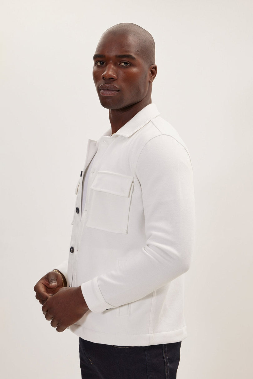 Men's Tailored Chore Coat - Cream | Ron Tomson