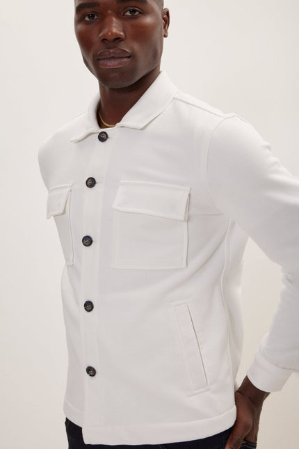 Men's Tailored Chore Coat - Cream | Ron Tomson