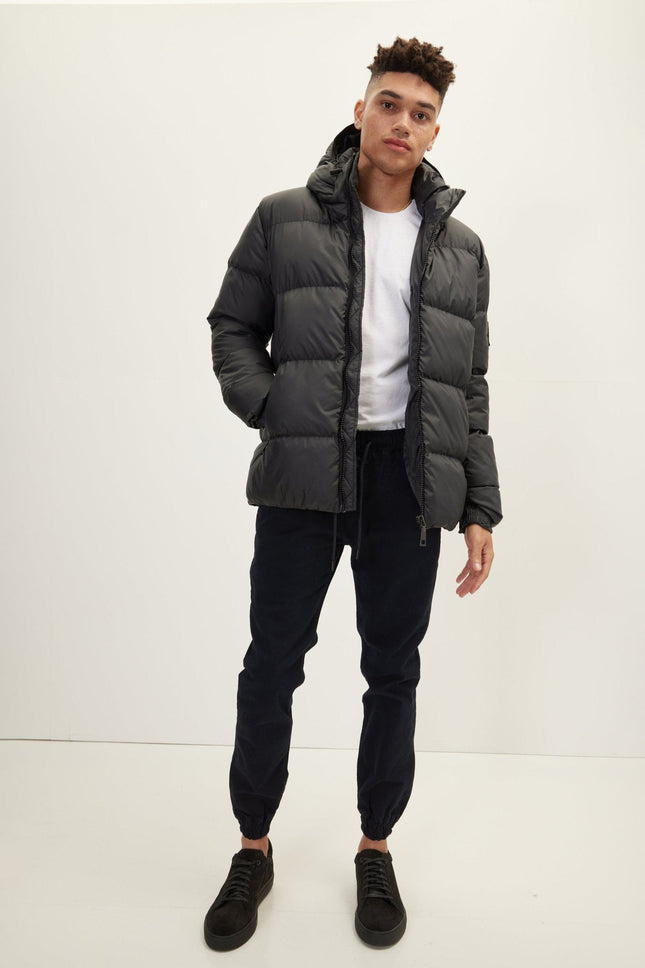 Men's Puffer Jacket - Black | Ron Tomson