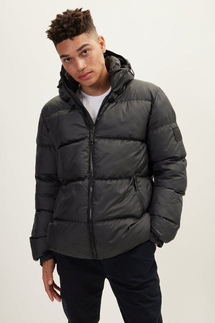 Men's Puffer Jacket - Black | Ron Tomson