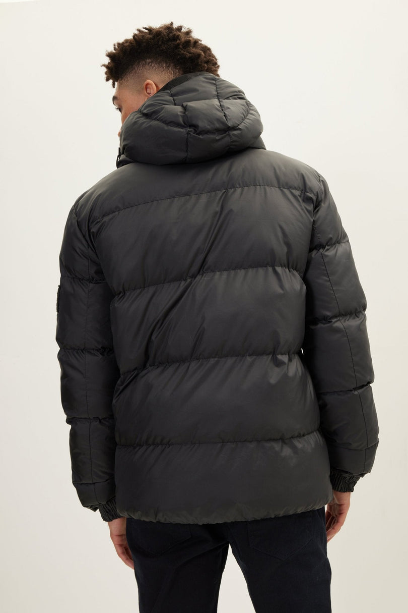 Men's Puffer Jacket - Black | Ron Tomson