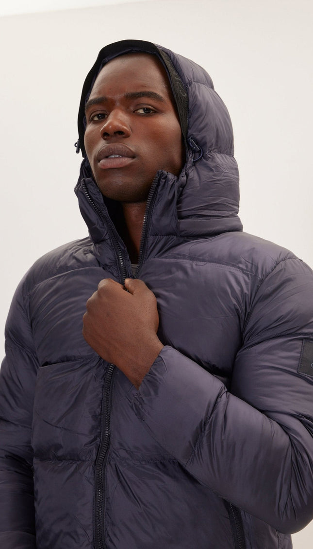 Heavy Padded Coat - Navy