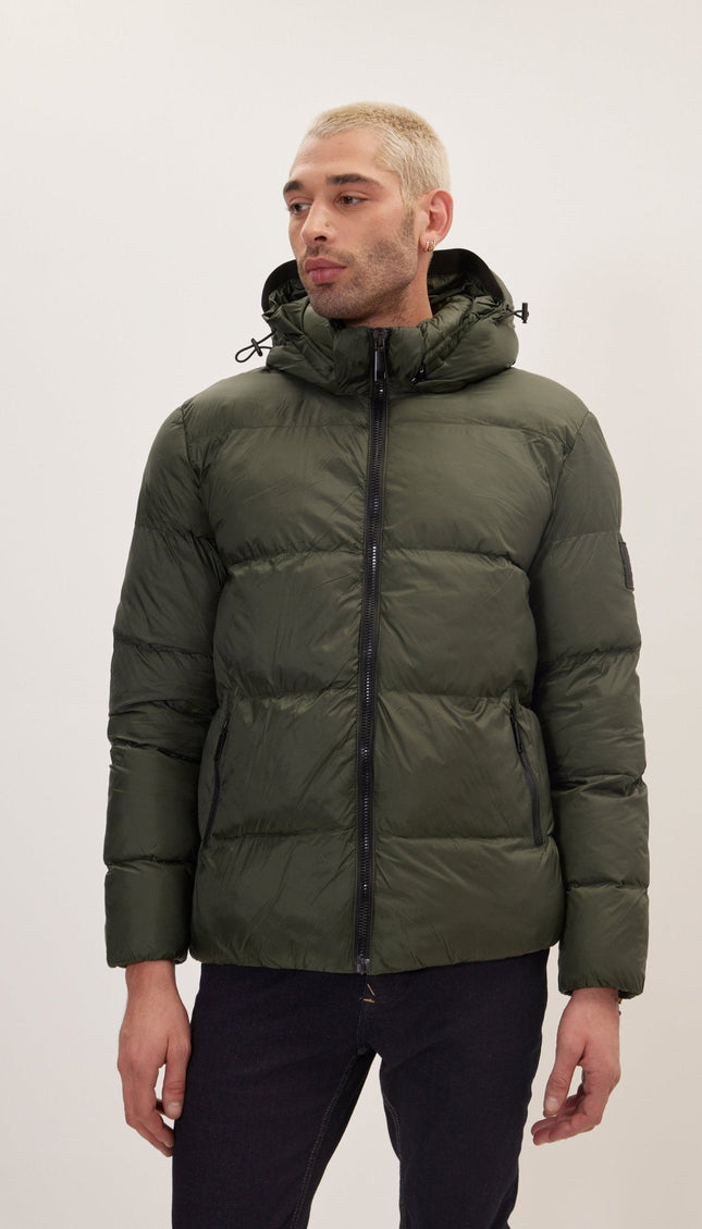 Padded Puffer Jacket - Olive