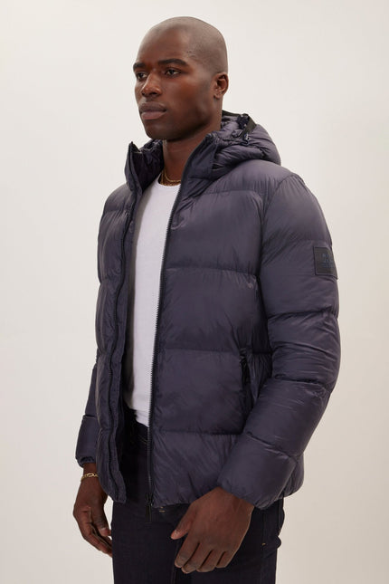 Men's Heavy Padded Coat - Navy | Ron Tomson