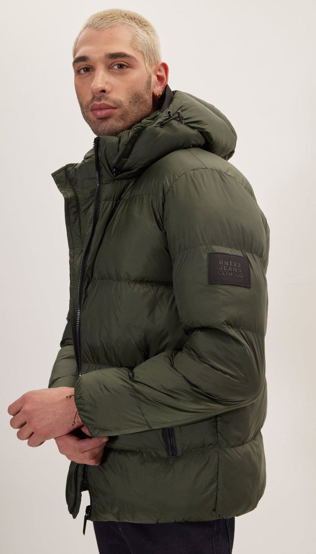 Padded Puffer Jacket - Olive
