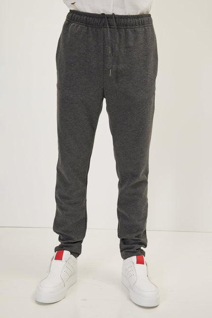 Men's Hidden Drawstring Jogger Pants - Anthracite | Ron Tomson