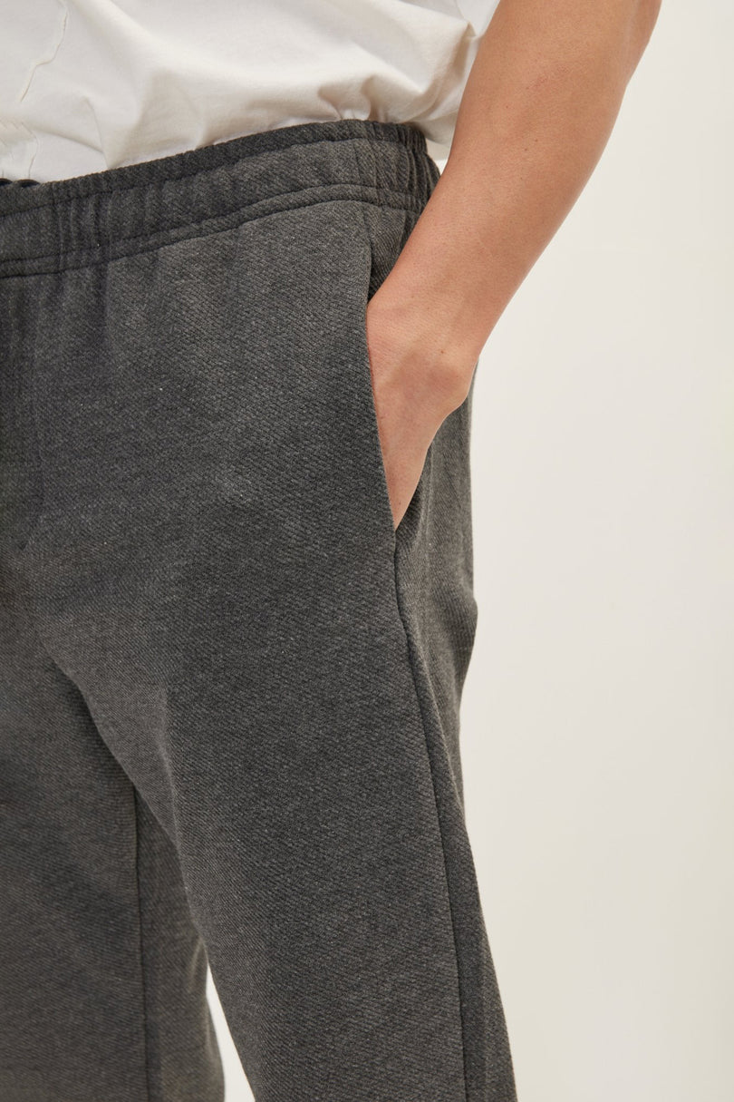 Men's Hidden Drawstring Jogger Pants - Anthracite | Ron Tomson