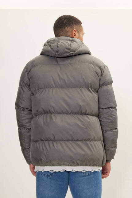 Men's Padded Puffer Jacket - Anthracite | Ron Tomson