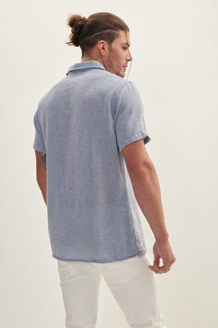 Men's Cotton Polo Shirt - Blue | Ron Tomson