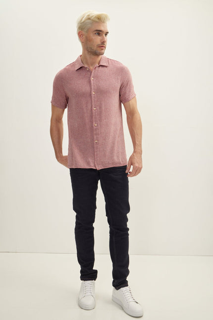 Men's Cotton Polo Shirt - Burgundy | Ron Tomson