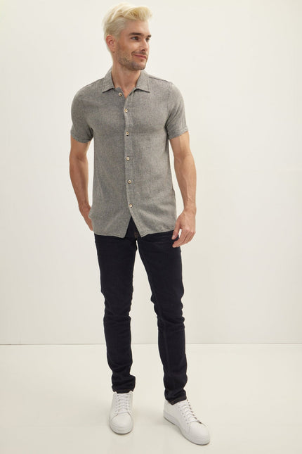 Men's Cotton Polo Shirt - Black | Ron Tomson