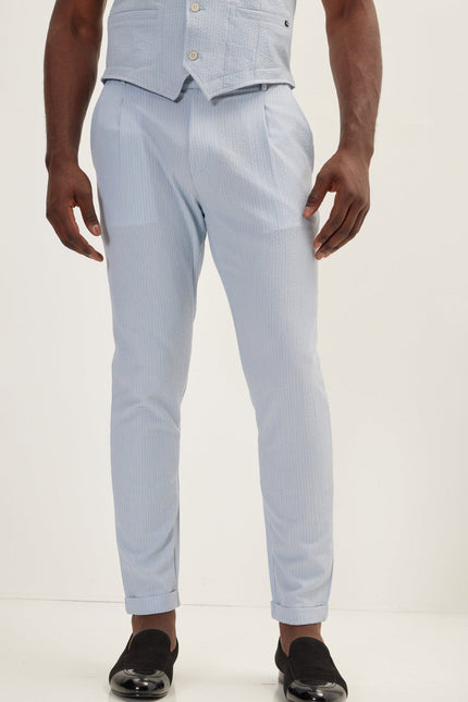Men's Lightweight Casual Pants - Blue | Ron Tomson
