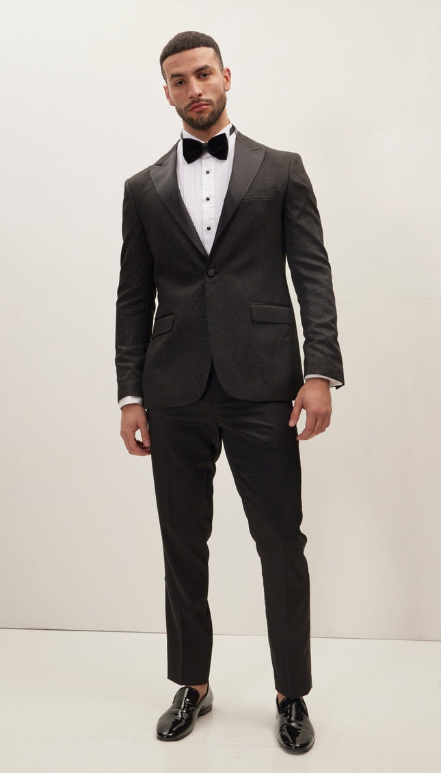 Lightweight Glitter Peak Lapel Tuxedo Jacket