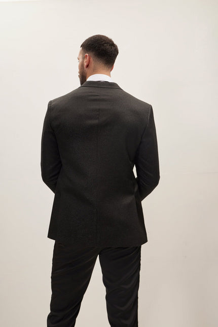 Men's Lightweight Glitter Peak Lapel Tuxedo Jacket | Ron Tomson