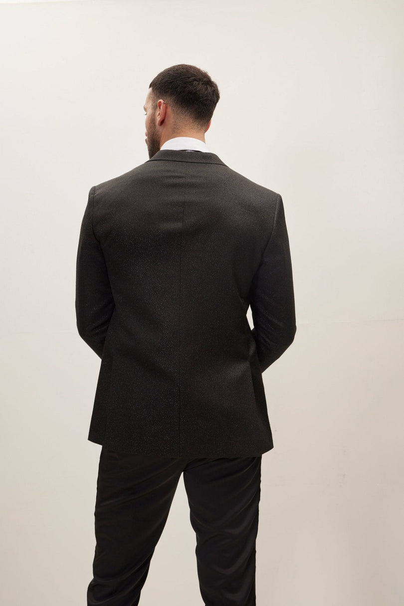 Men's Lightweight Glitter Peak Lapel Tuxedo Jacket | Ron Tomson