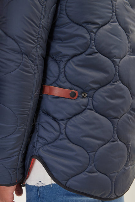 Men's Full-Zip Puffer Coat - Navy | Ron Tomson
