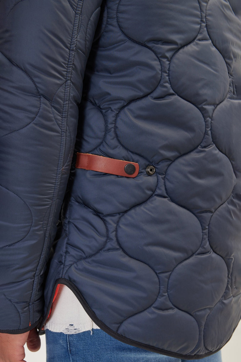 Men's Full-Zip Puffer Coat - Navy | Ron Tomson
