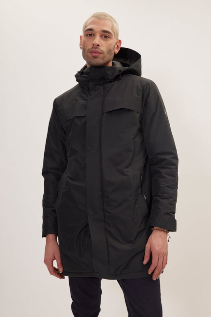 Men's Waterproof Parka - Black | Ron Tomson