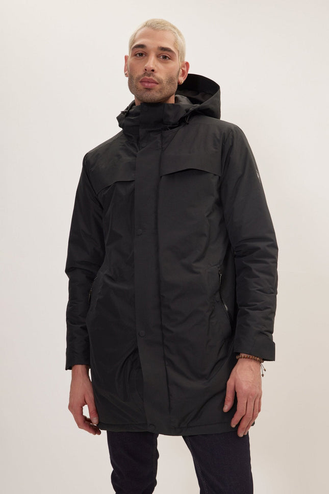 Men's Waterproof Parka - Black | Ron Tomson