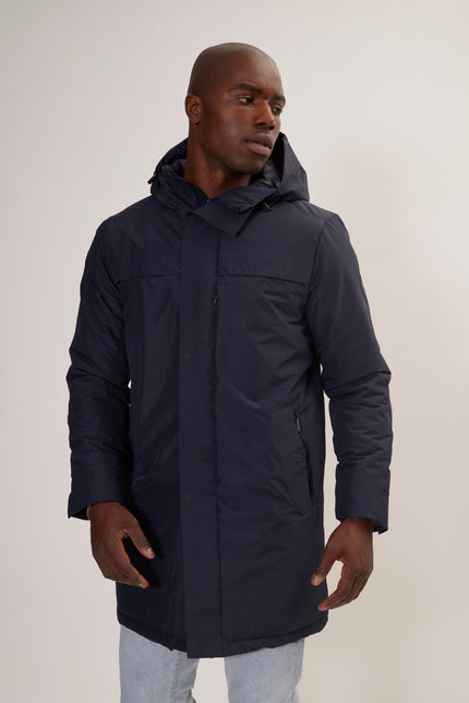 Men's Waterproof Parka - Navy | Ron Tomson