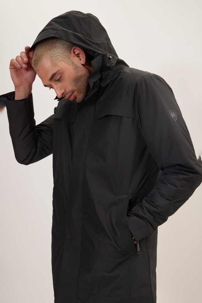 Men's Waterproof Parka - Black | Ron Tomson