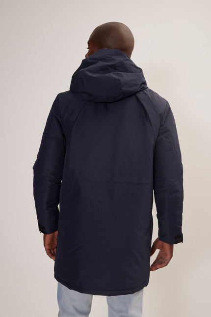 Men's Waterproof Parka - Navy | Ron Tomson