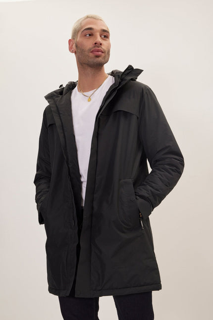 Men's Waterproof Parka - Black | Ron Tomson