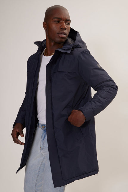 Men's Waterproof Parka - Navy | Ron Tomson