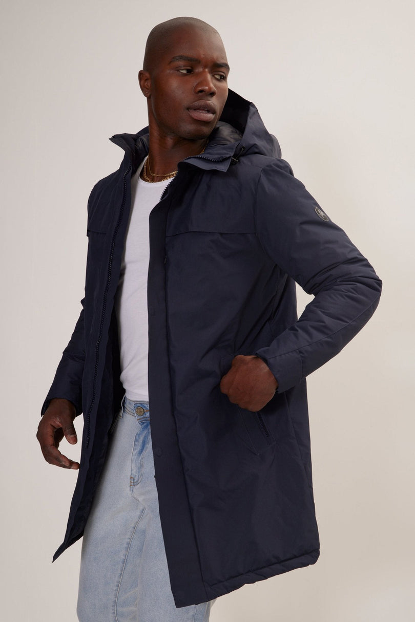 Men's Waterproof Parka - Navy | Ron Tomson