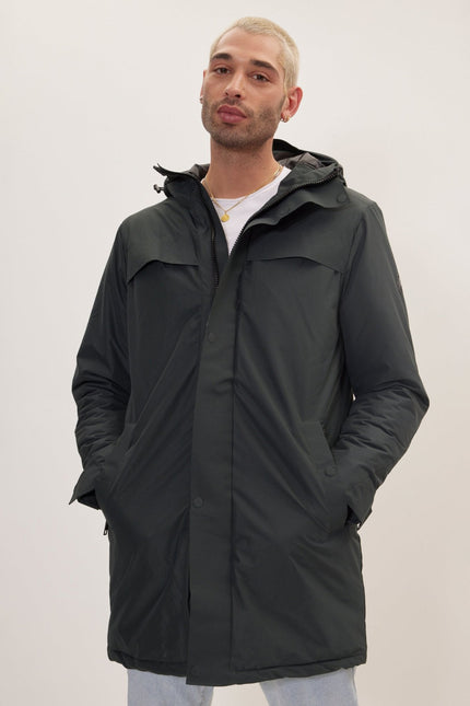 Men's Waterproof Parka - Dark Green | Ron Tomson