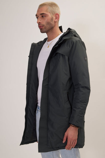 Men's Waterproof Parka - Dark Green | Ron Tomson