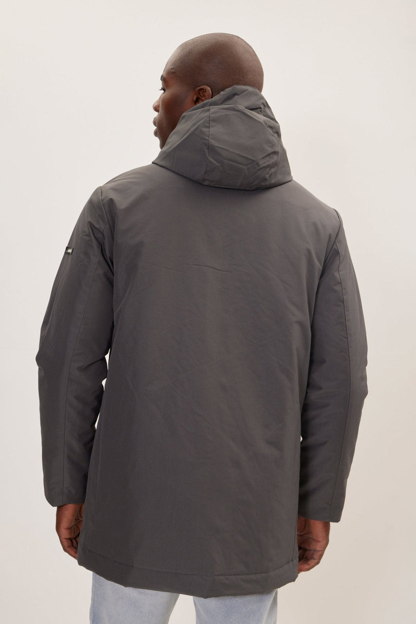 Men's Full-Zip Parka - Dark Anthracite | Ron Tomson