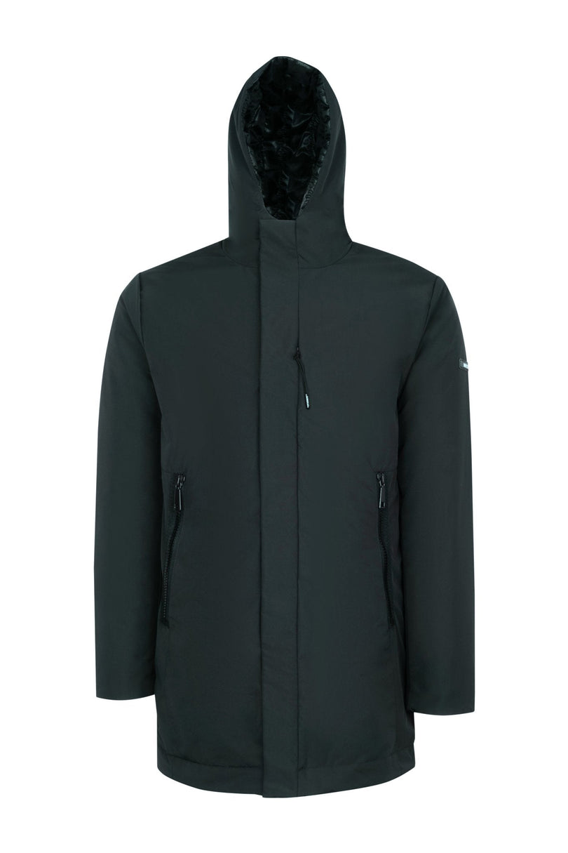 Men's Padded Full-Zip Parka - Dark Green | Ron Tomson